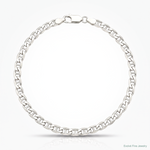 Sterling Silver 4.65mm D/C Flat Anchor Curb Chain - Lifestyle View