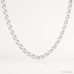 Sterling Silver Rhodium-plated 4.65mm D/C Flat Anchor Curb Chain - Lifestyle View