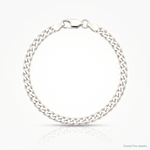 Sterling Silver 4.25mm 6 Side D/C Flat Double Curb Chain - Lifestyle View