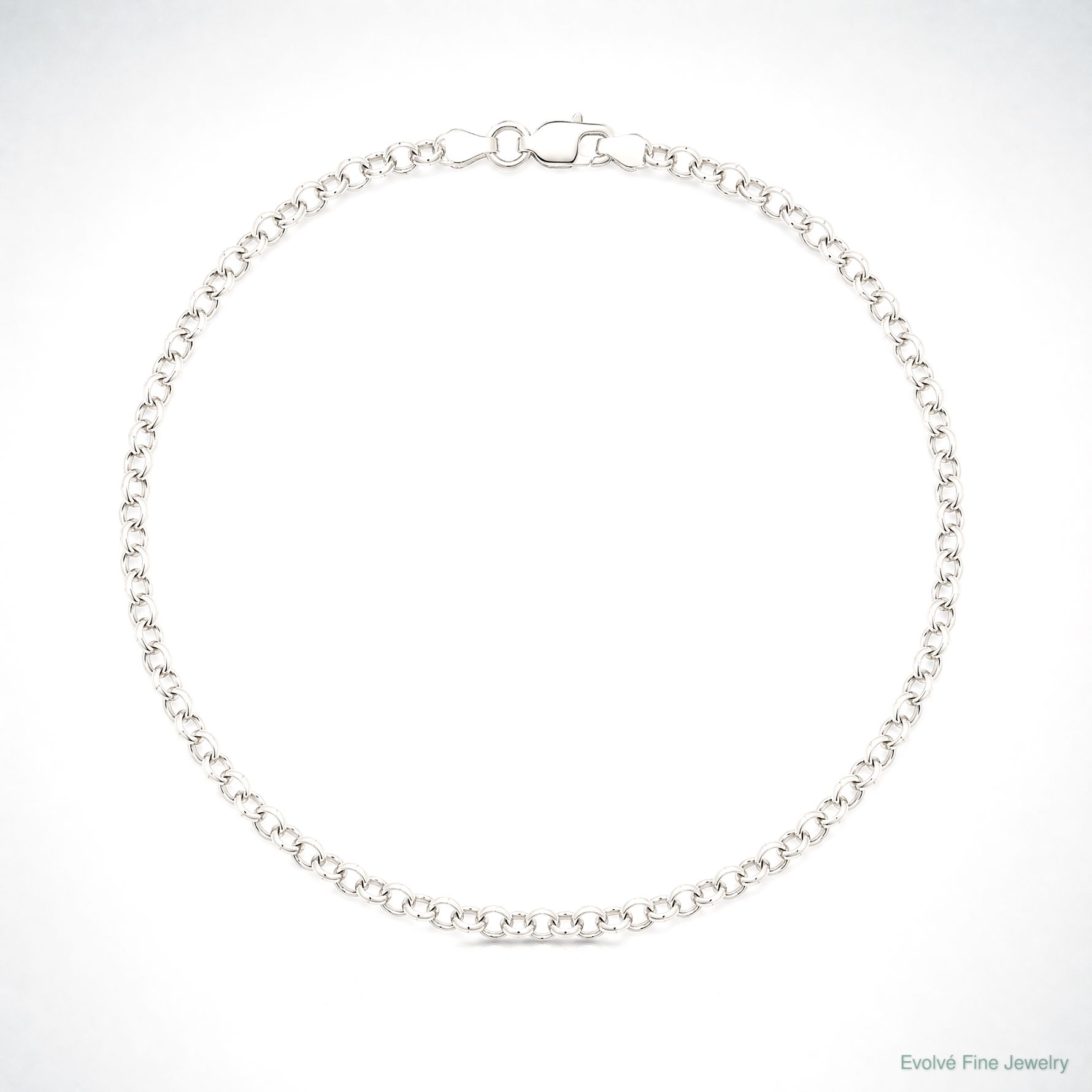 Sterling Silver 3.5mm Rolo Chain - Lifestyle View