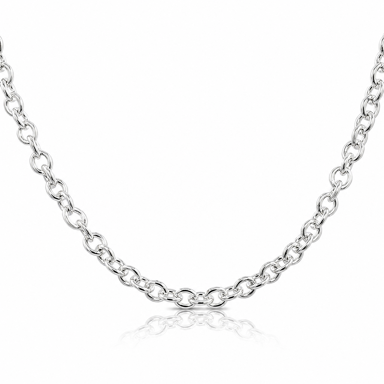 Sterling Silver 6.1mm Cable Chain - Lifestyle View
