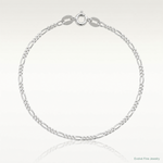 Sterling Silver 1.2mm Figaro Chain - Lifestyle View