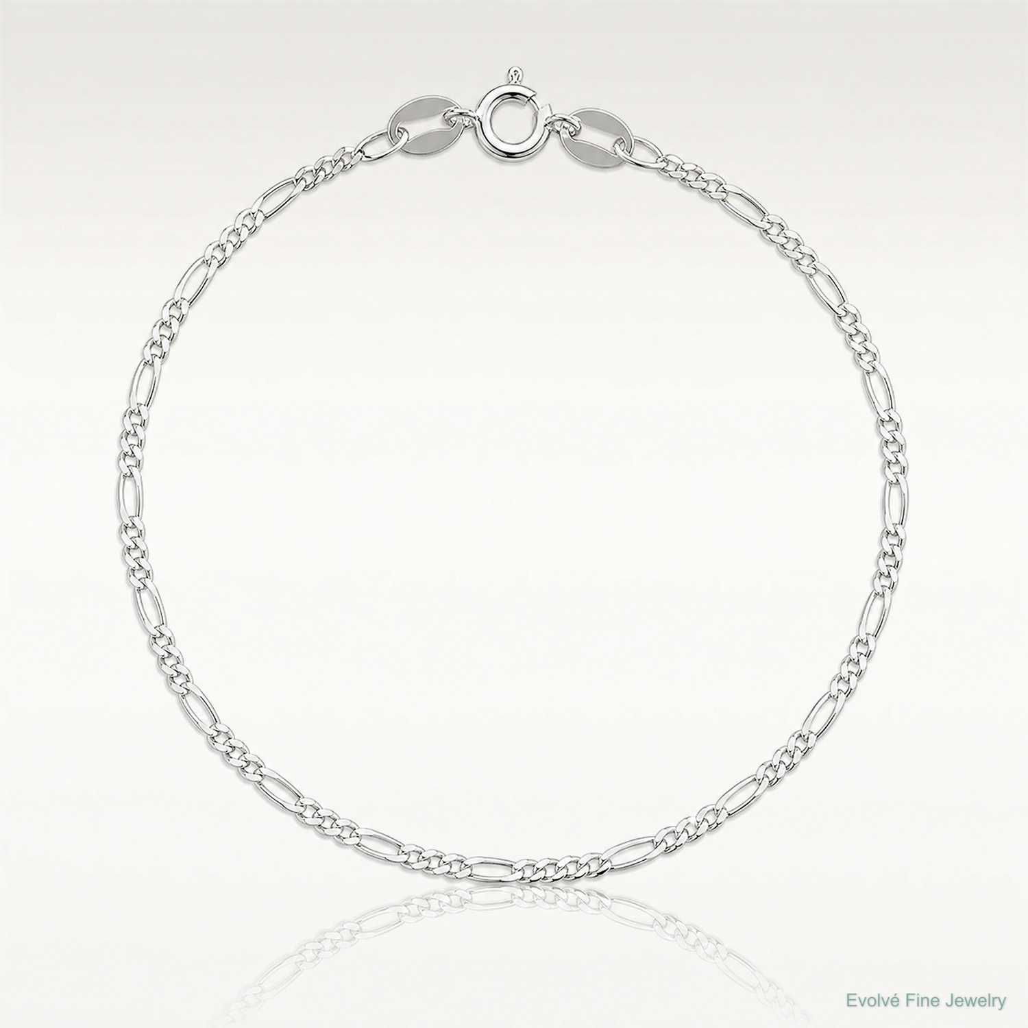 Sterling Silver 1.2mm Figaro Chain - Lifestyle View