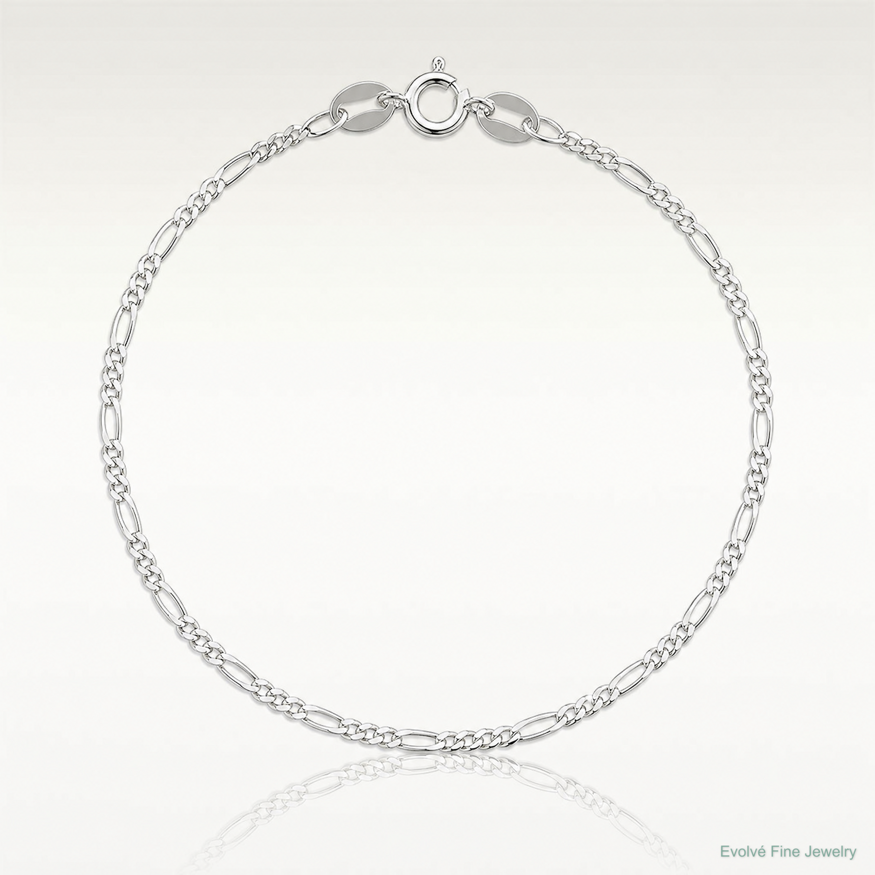 Sterling Silver 1.2mm Figaro Chain - Lifestyle View