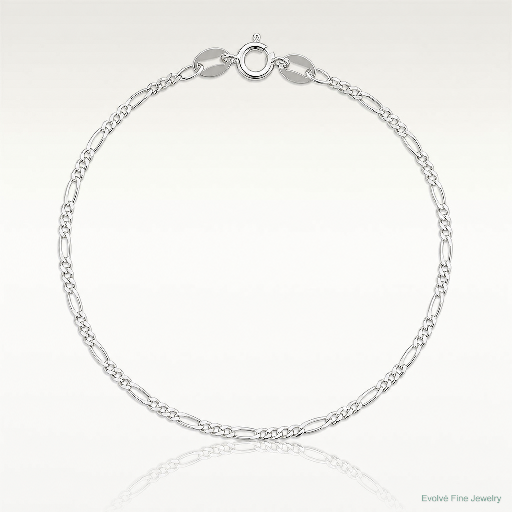 Sterling Silver 1.2mm Figaro Chain - Lifestyle View
