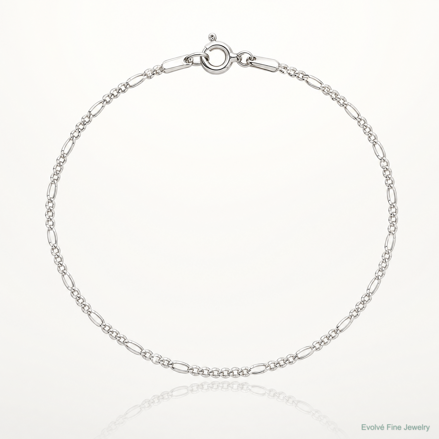 Sterling Silver 1.4mm Figaro Chain - Lifestyle View