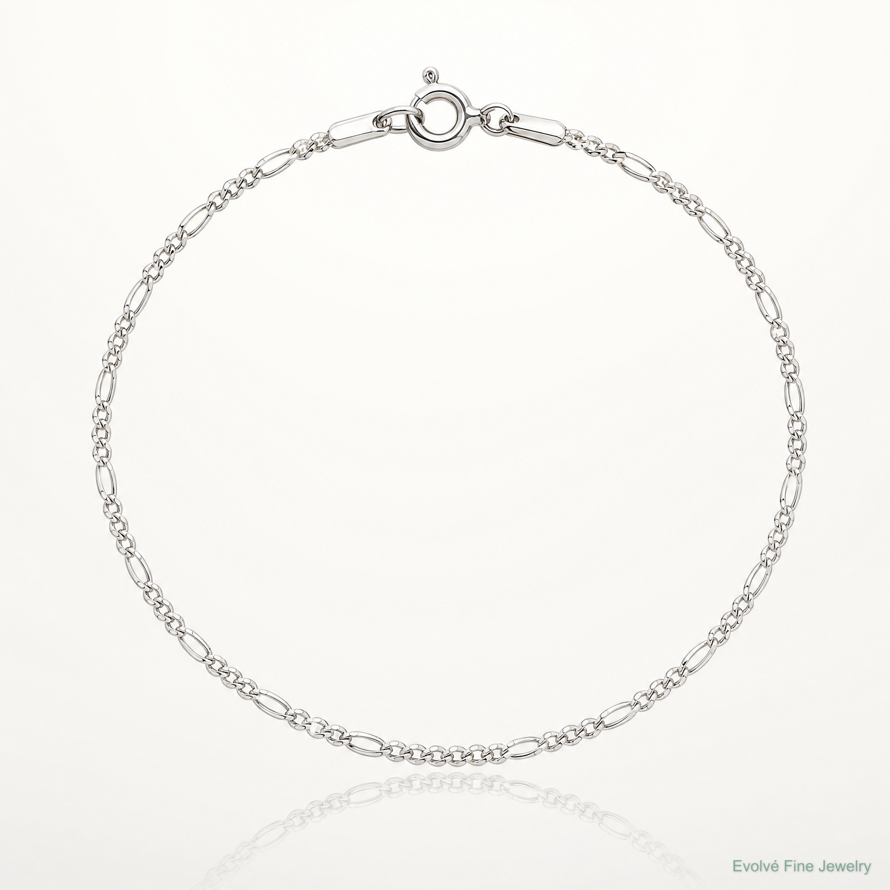 Sterling Silver 1.4mm Figaro Chain - Lifestyle View