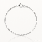 Sterling Silver 1.75mm Figaro Chain - Lifestyle View