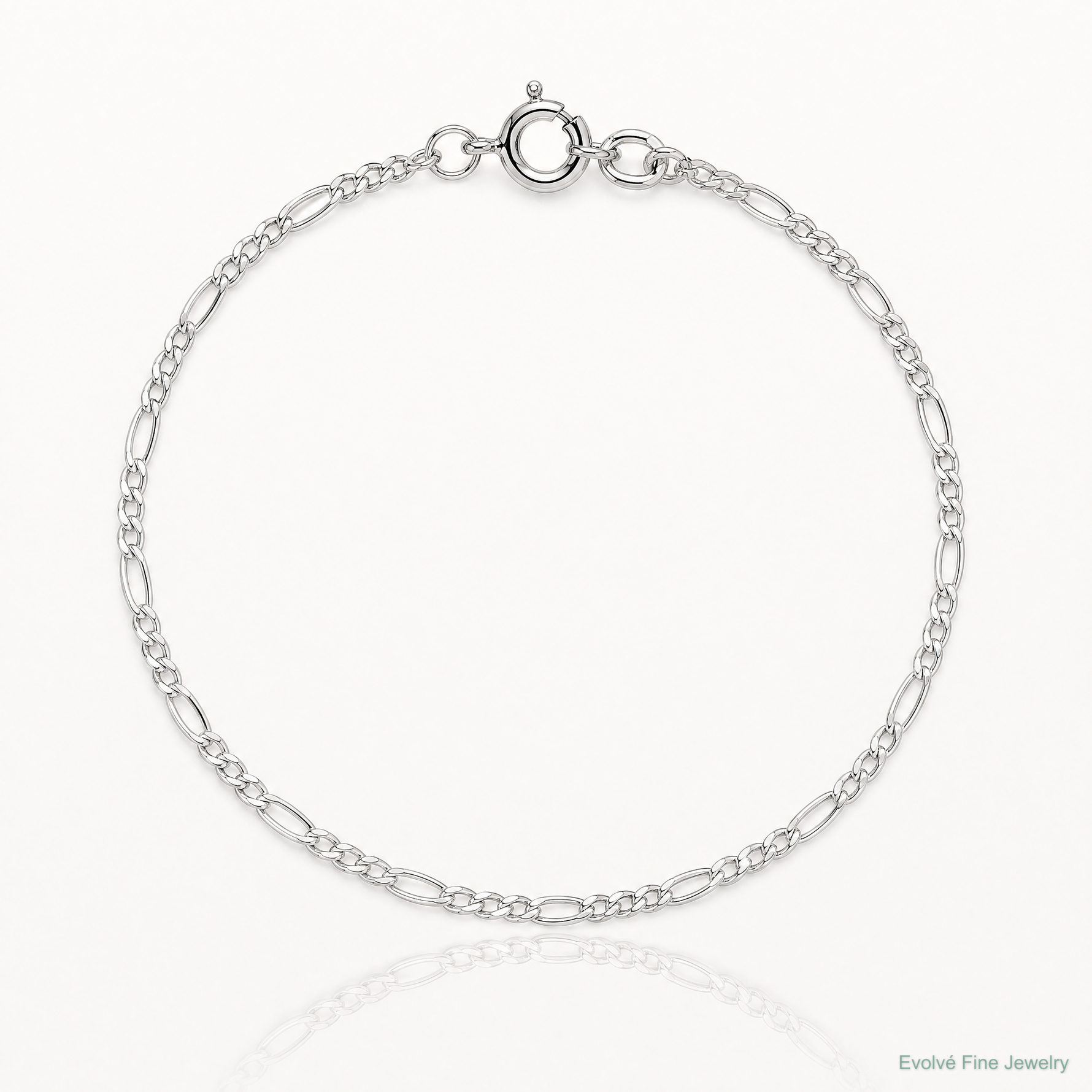 Sterling Silver 1.75mm Figaro Chain - Lifestyle View