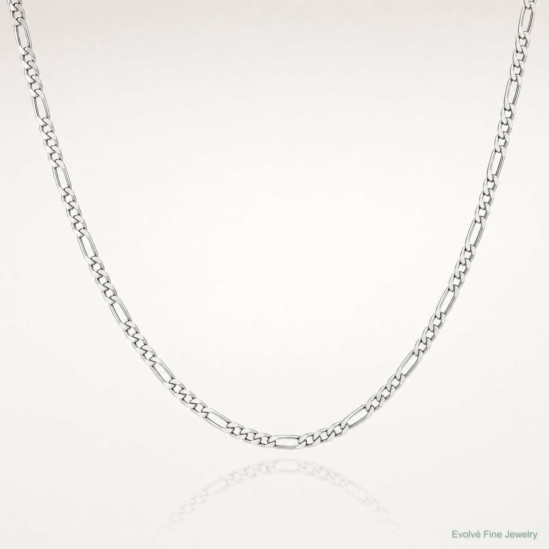 Sterling Silver 2.25mm Figaro Chain - Lifestyle View