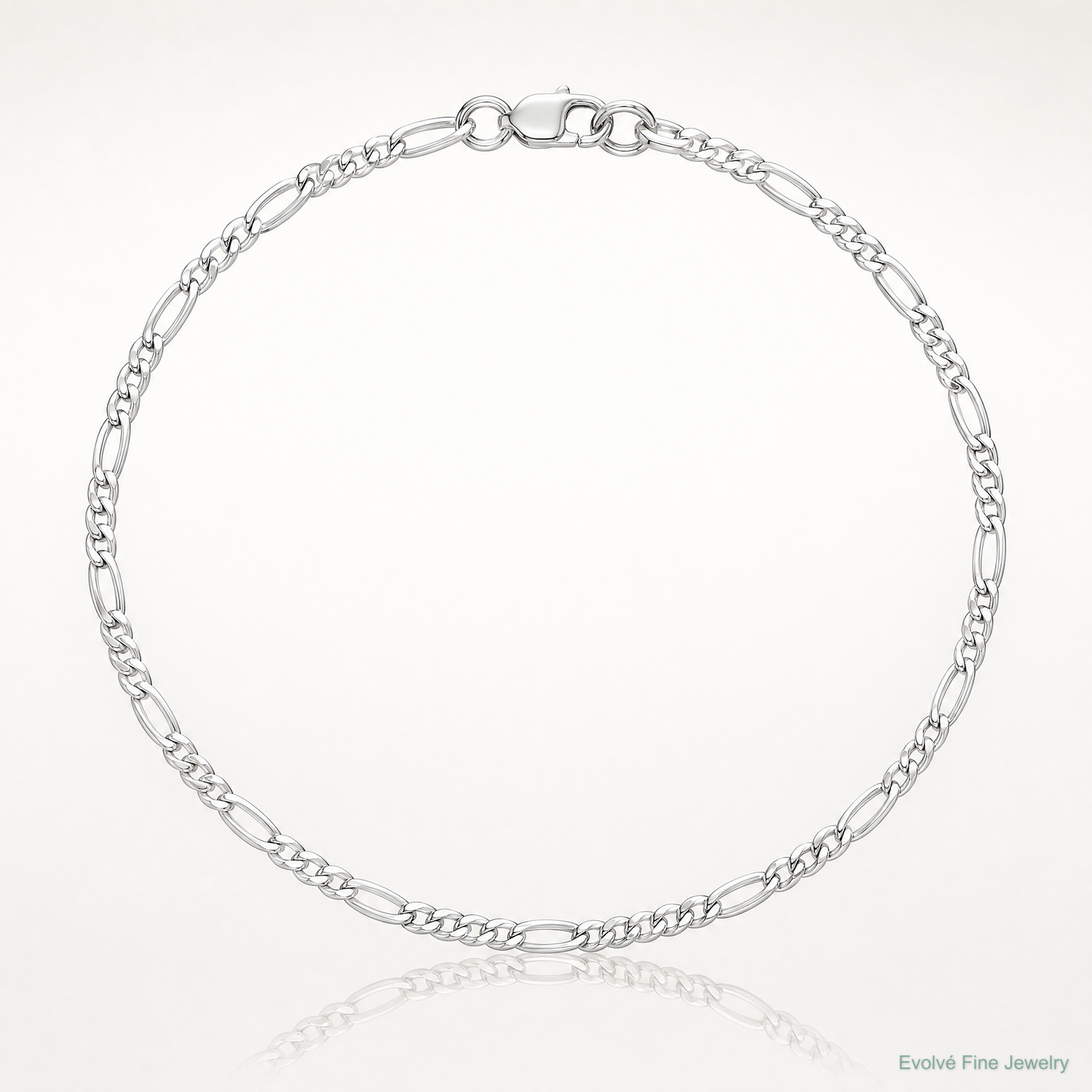 Sterling Silver 2.25mm Figaro Chain - Lifestyle View