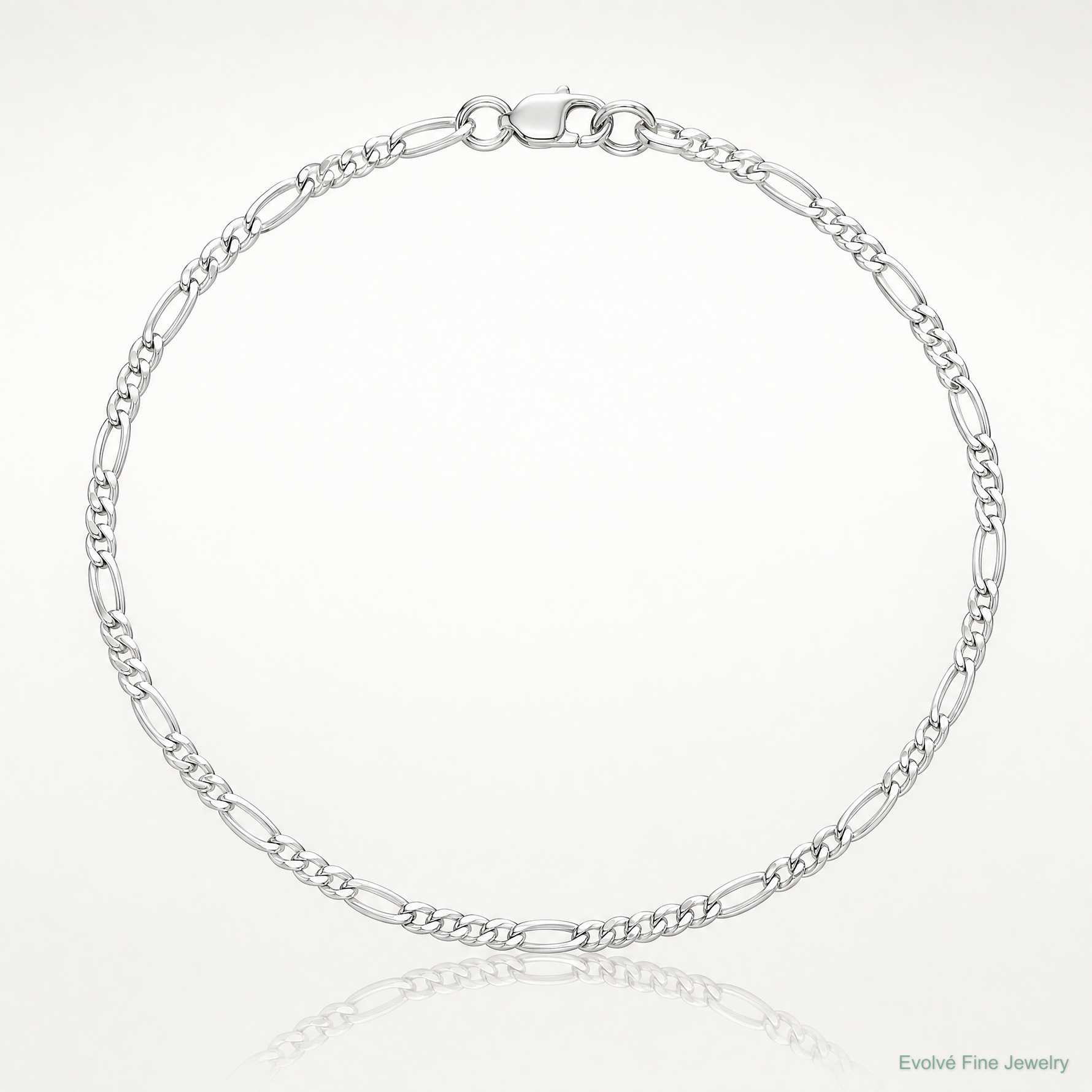 Sterling Silver 2.25mm Figaro Chain - Lifestyle View