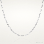 Sterling Silver Rhodium-plated 2.25mm Figaro Chain - Lifestyle View