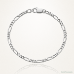 Sterling Silver Rhodium-plated 2.25mm Figaro Chain - Lifestyle View