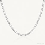 Sterling Silver 2.5mm Figaro Chain - Lifestyle View