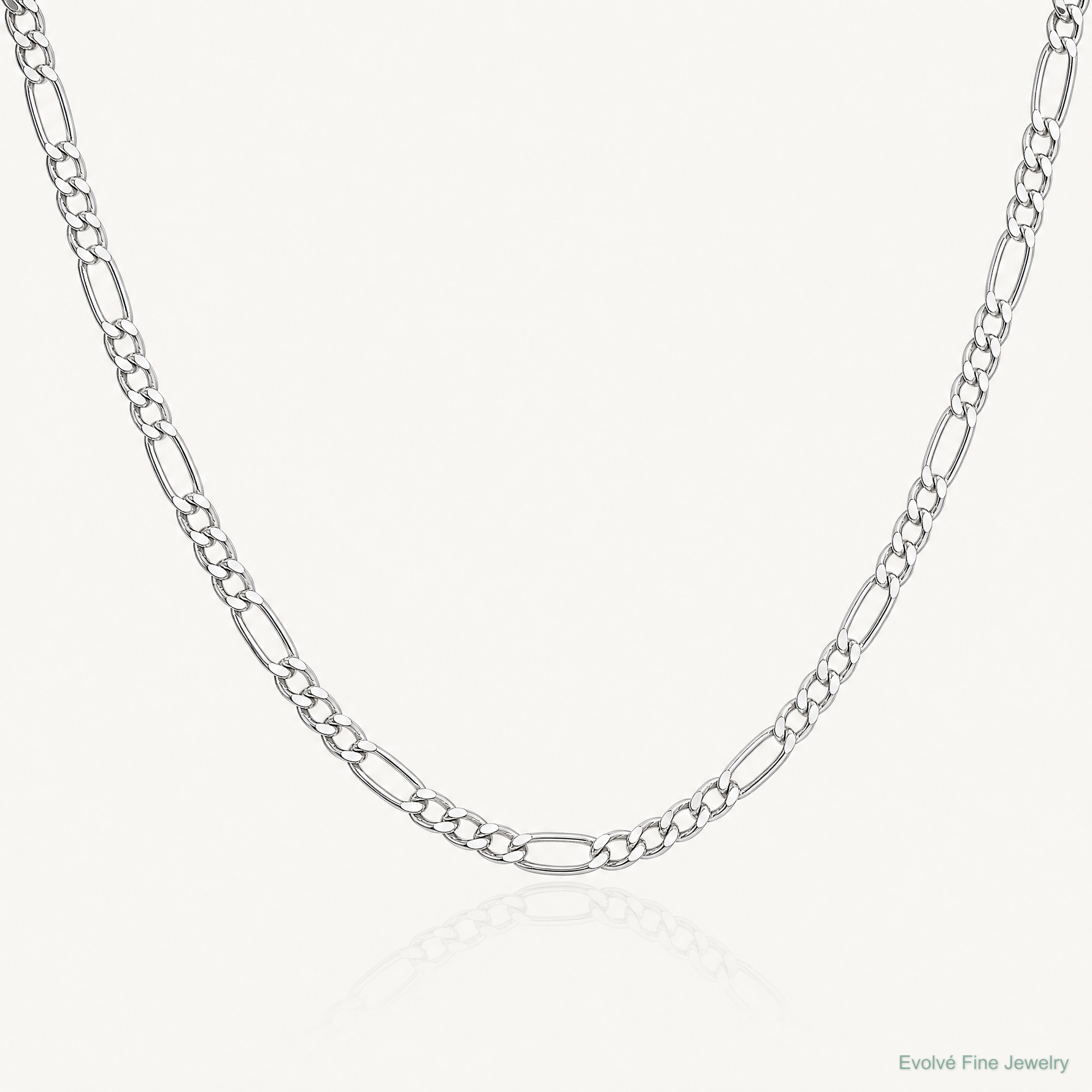Sterling Silver 2.5mm Figaro Chain - Lifestyle View