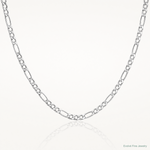 Sterling Silver Rhodium-plated 2.5mm Figaro Chain - Lifestyle View