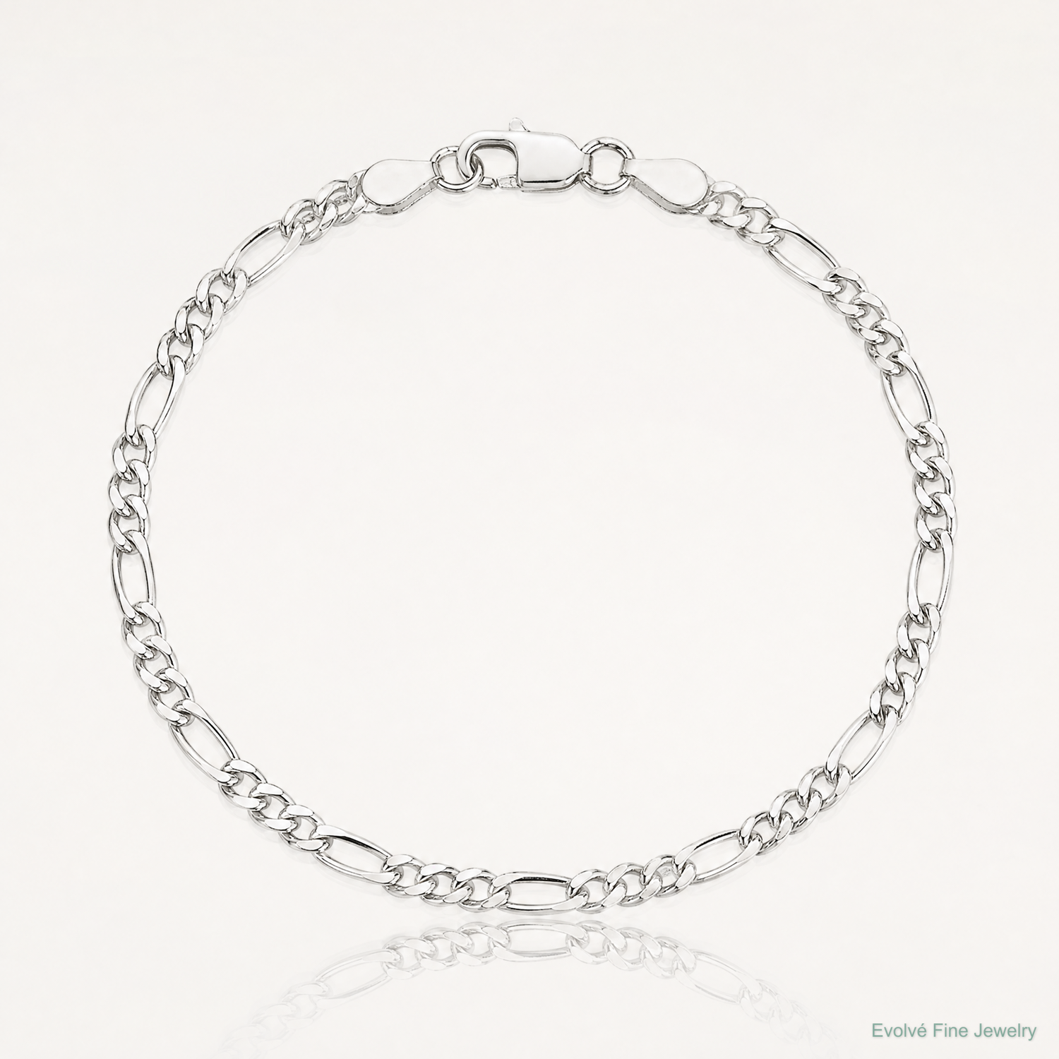 Sterling Silver 2.85mm Figaro Chain - Lifestyle View