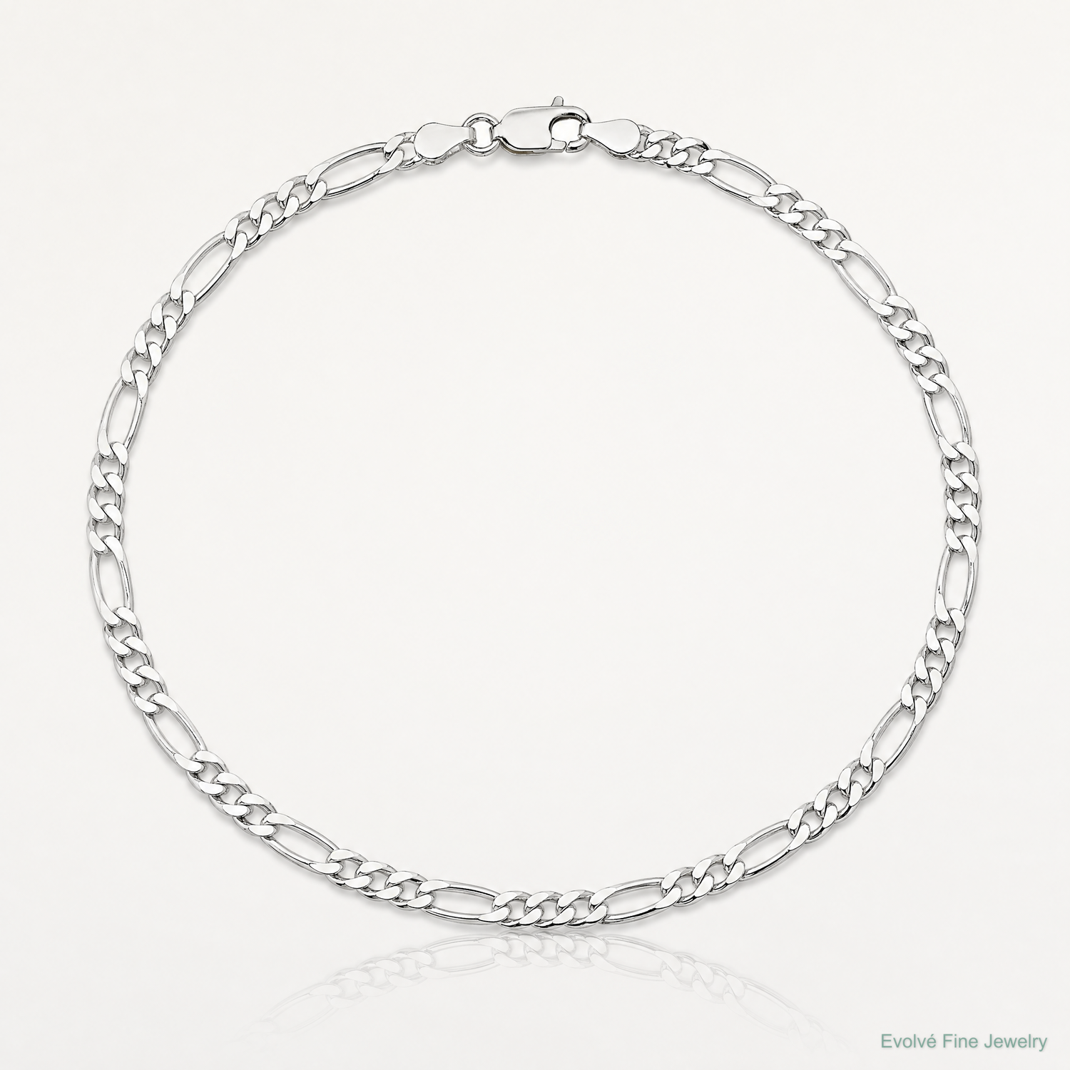Sterling Silver 3.5mm Figaro Chain - Lifestyle View