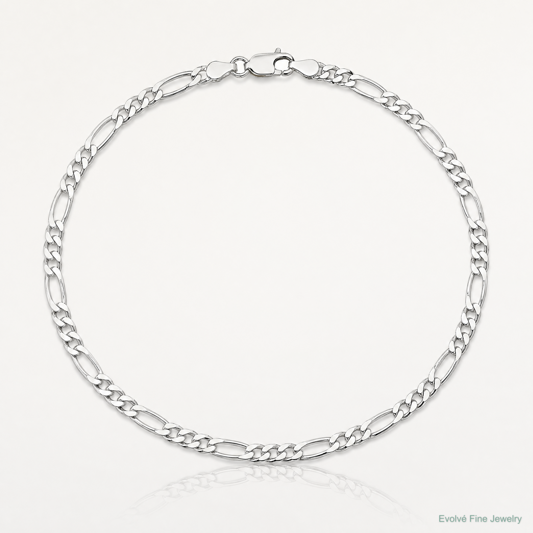 Sterling Silver 3.5mm Figaro Chain - Lifestyle View