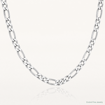 Sterling Silver Rhodium-plated 3.5mm Figaro Chain - Lifestyle View