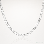 Sterling Silver 4.5mm Figaro Chain - Lifestyle View