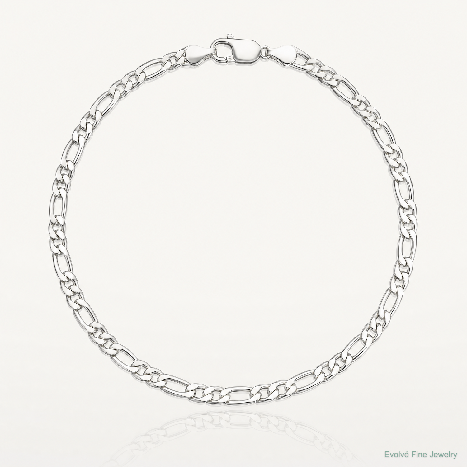 Sterling Silver 4.5mm Figaro Chain - Lifestyle View