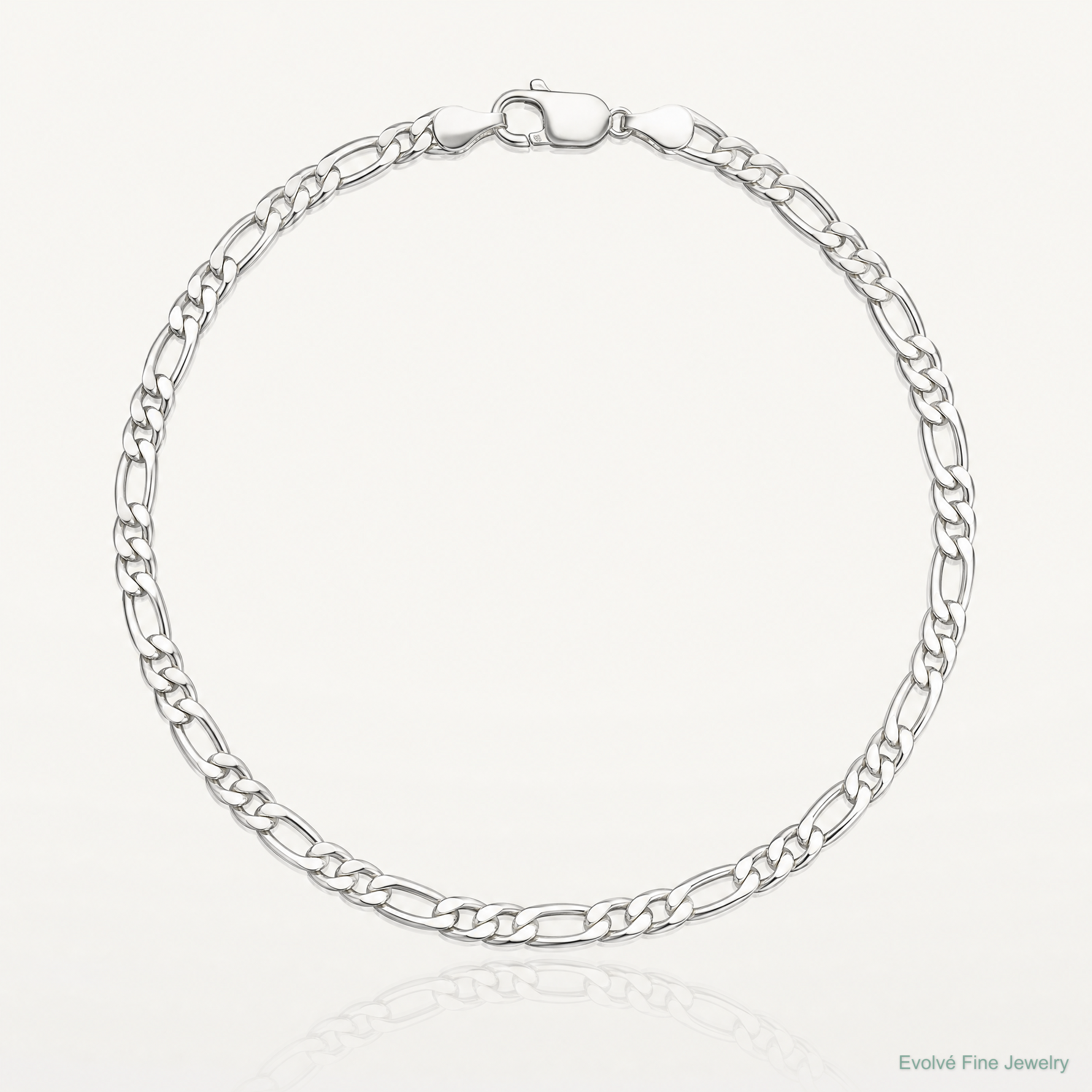 Sterling Silver 4.5mm Figaro Chain - Lifestyle View