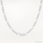 Sterling Silver Rhodium-plated 4.5mm Figaro Chain - Lifestyle View