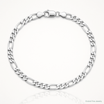 Sterling Silver Rhodium-plated 4.5mm Figaro Chain - Lifestyle View