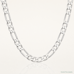 Sterling Silver 5.5mm Figaro Chain - Lifestyle View