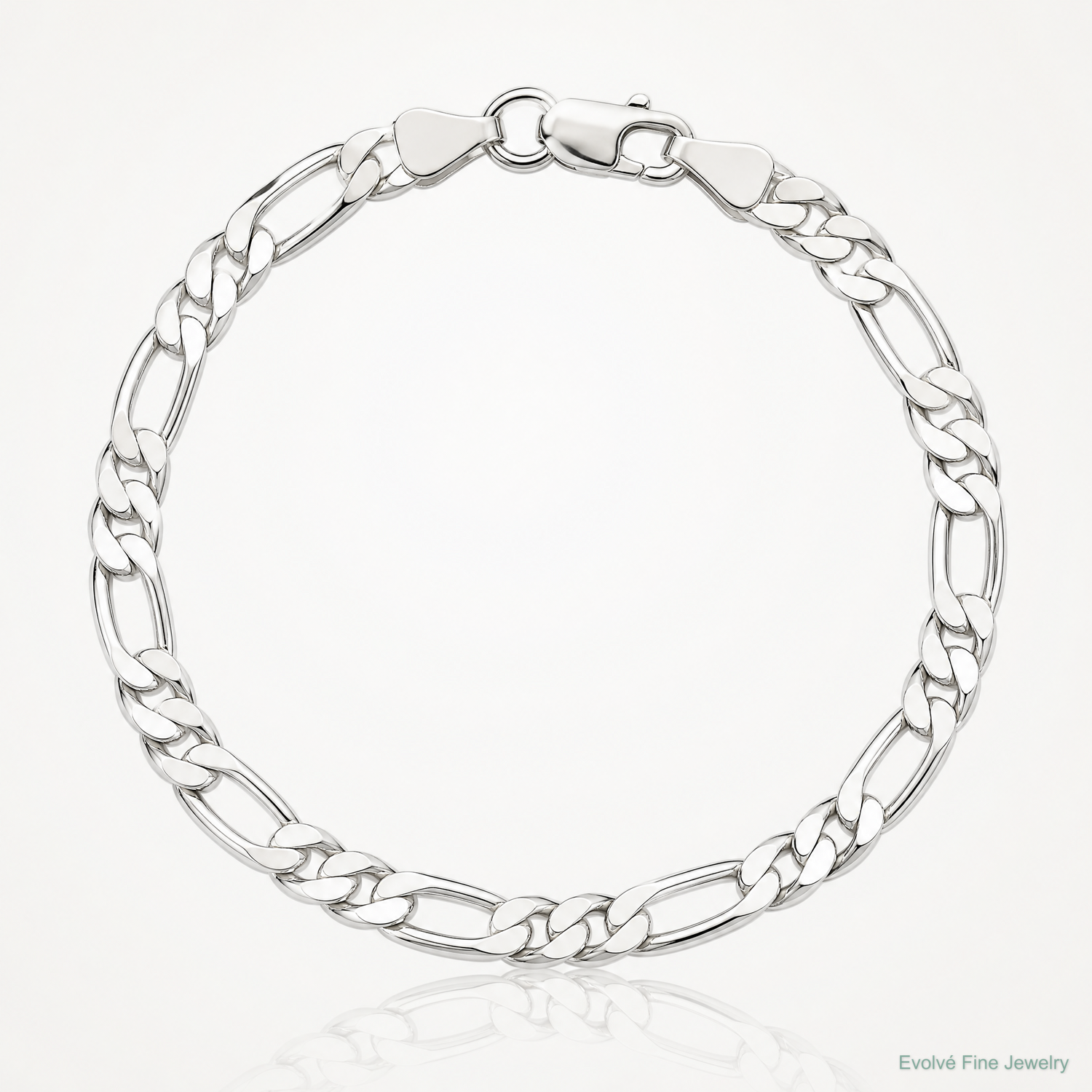Sterling Silver 5.5mm Figaro Chain - Lifestyle View