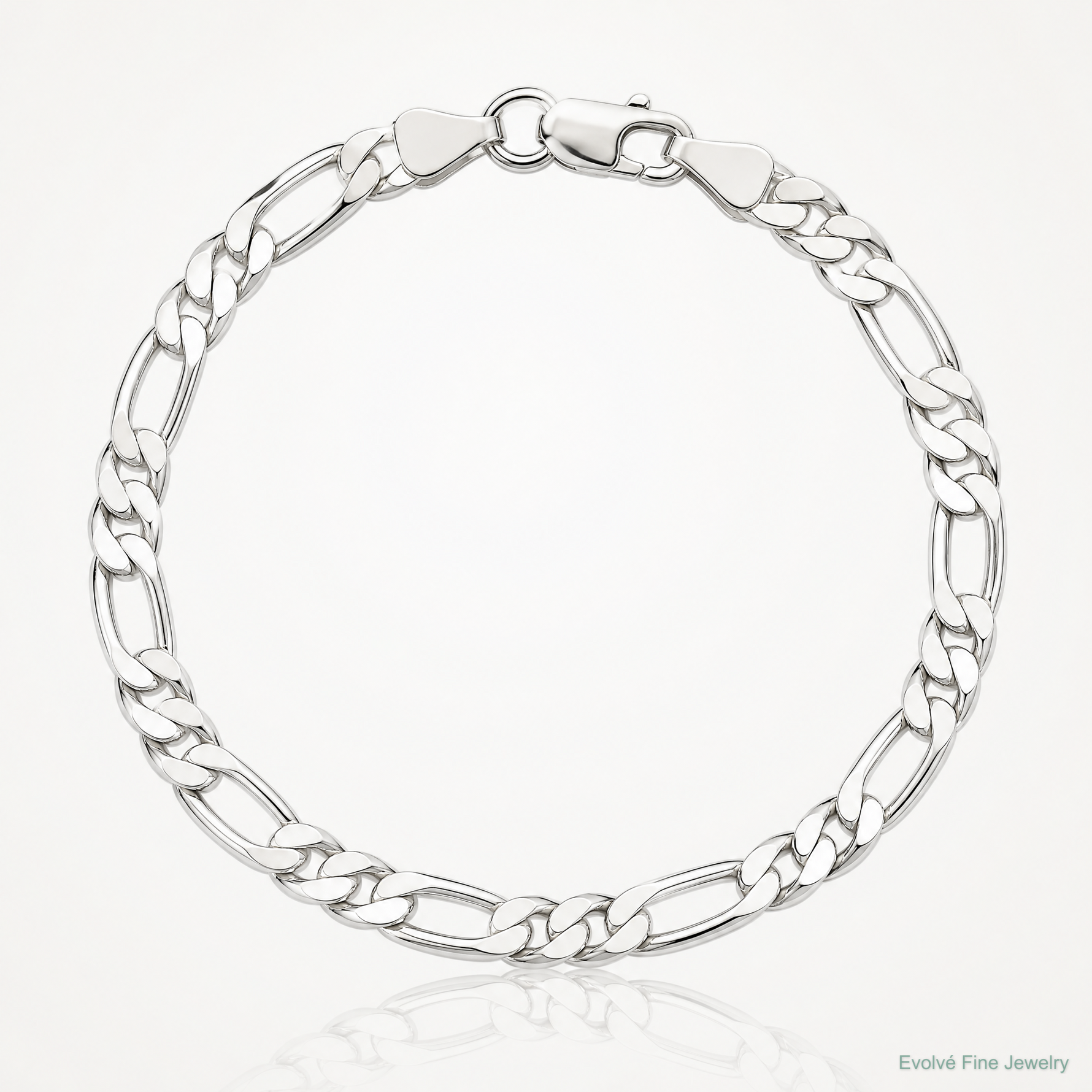 Sterling Silver 5.5mm Figaro Chain - Lifestyle View