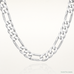 Sterling Silver Rhodium-plated 5.25mm Figaro Chain - Lifestyle View