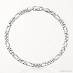 Sterling Silver Rhodium-plated 5.25mm Figaro Chain - Lifestyle View