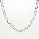 Sterling Silver 6.75mm Figaro Chain - Lifestyle View
