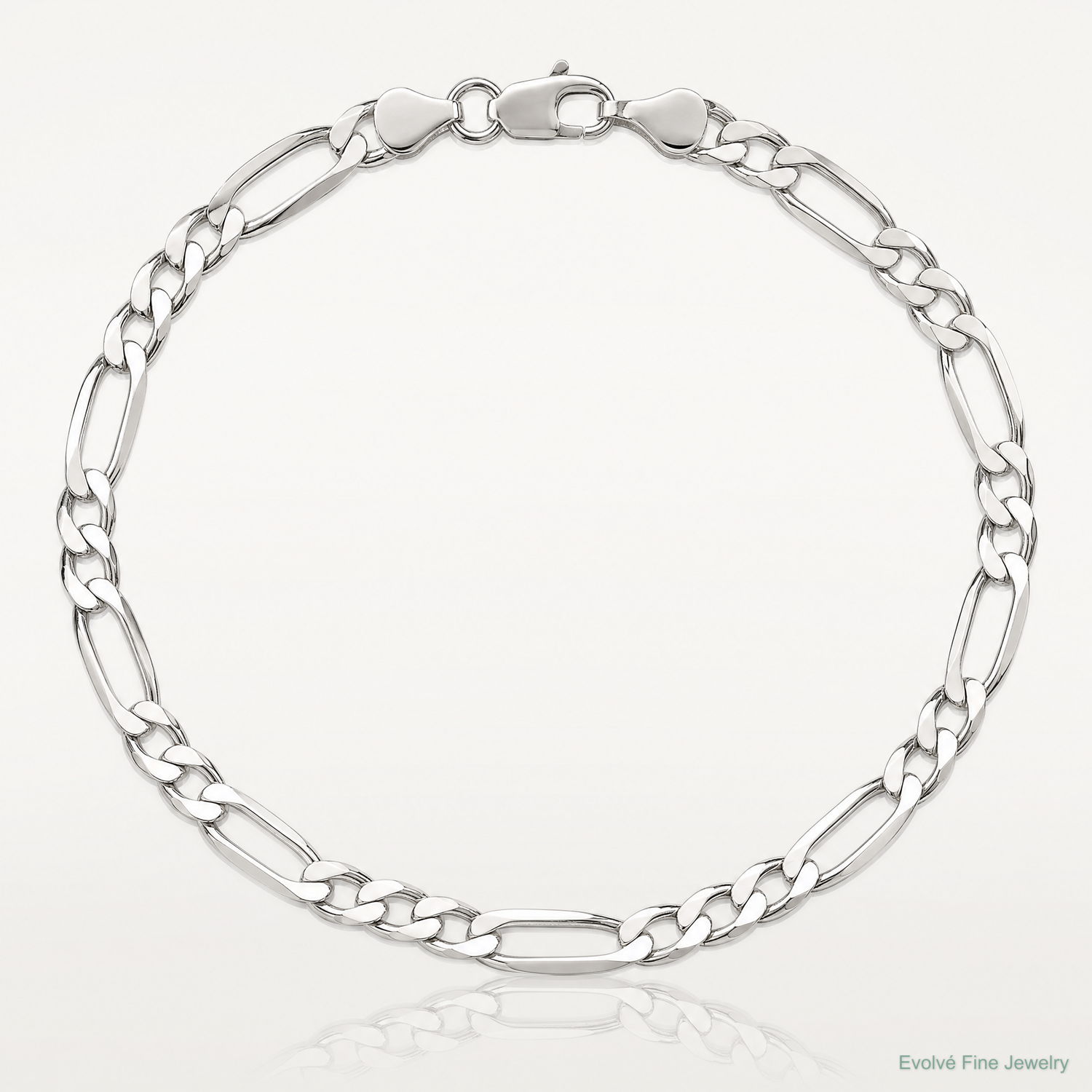 Sterling Silver 6.75mm Figaro Chain - Lifestyle View
