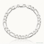 Sterling Silver 7.5mm Figaro Chain - Lifestyle View