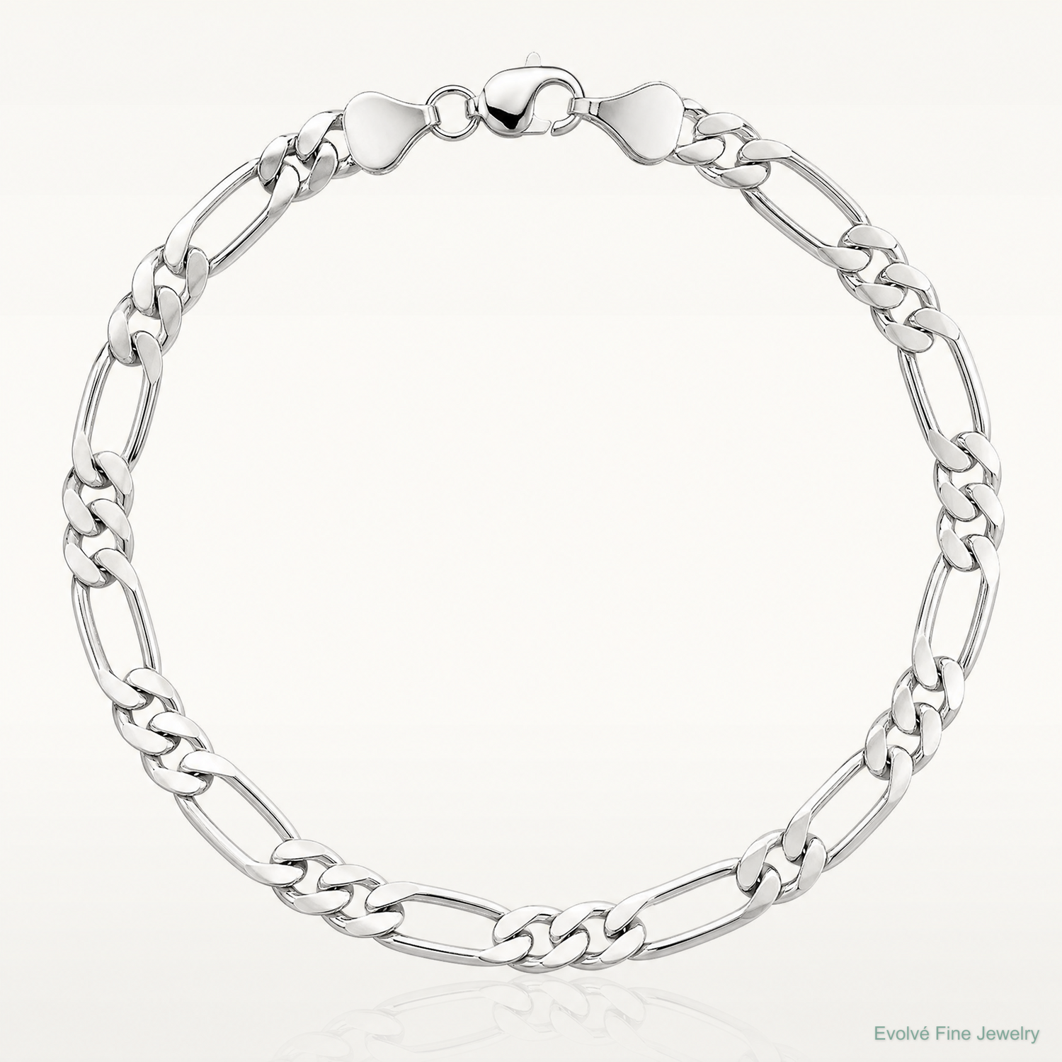 Sterling Silver 8mm Figaro Chain - Lifestyle View
