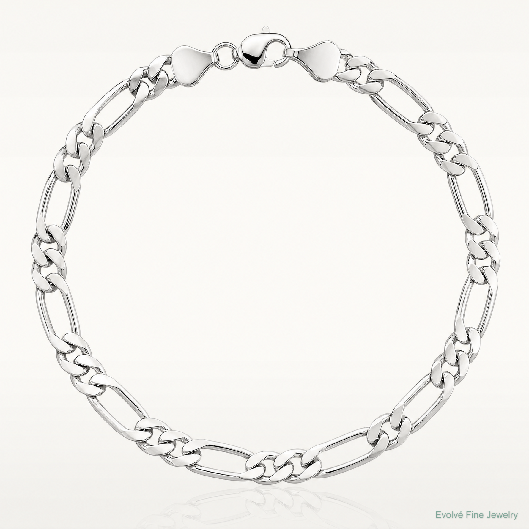 Sterling Silver 8mm Figaro Chain - Lifestyle View