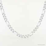 Sterling Silver 9mm Figaro Chain - Lifestyle View