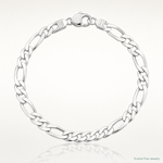 Sterling Silver 9mm Figaro Chain - Lifestyle View