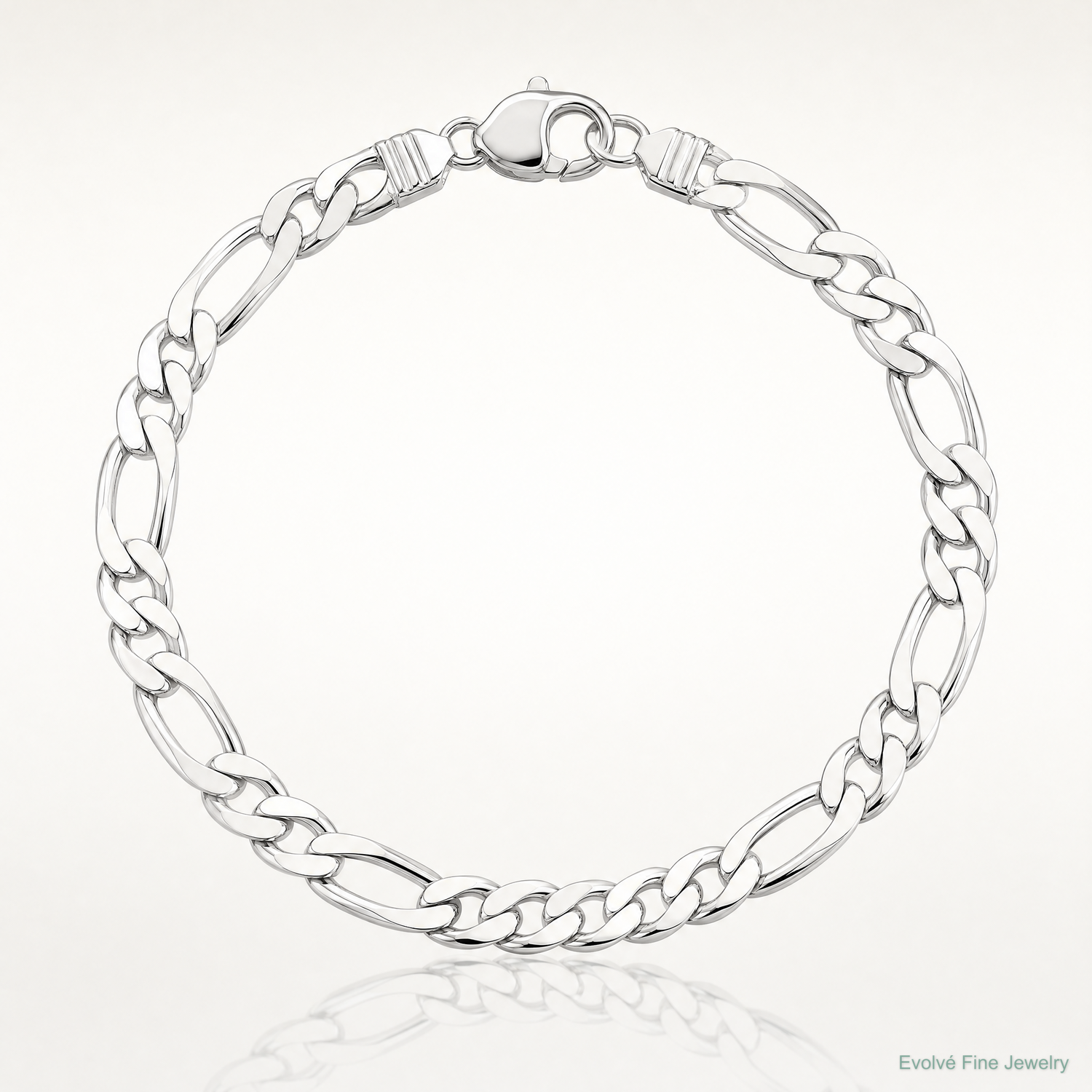 Sterling Silver 9mm Figaro Chain - Lifestyle View