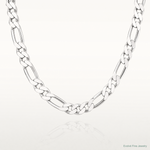 Sterling Silver 10.75mm Figaro Chain - Lifestyle View