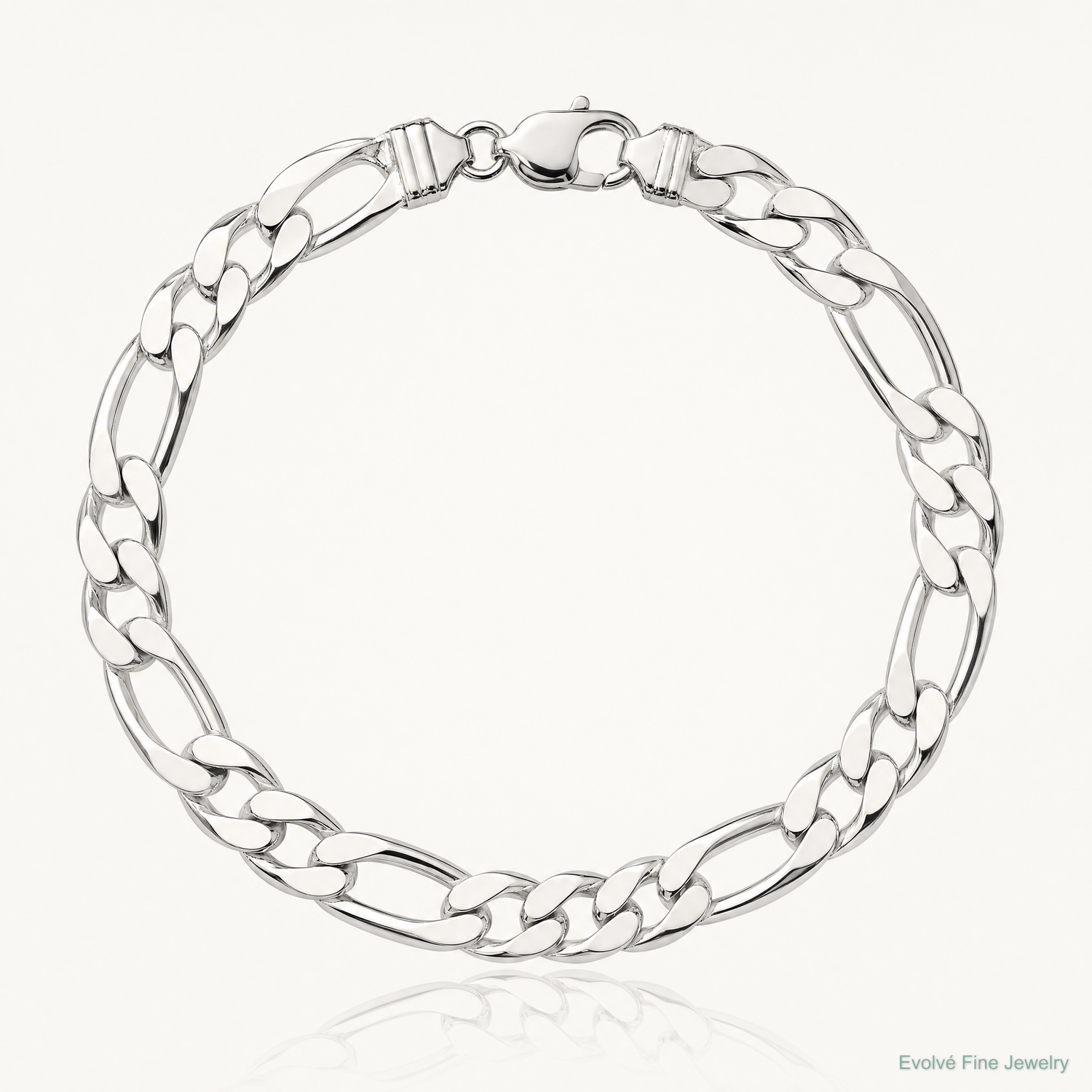 Sterling Silver 10.75mm Figaro Chain - Lifestyle View