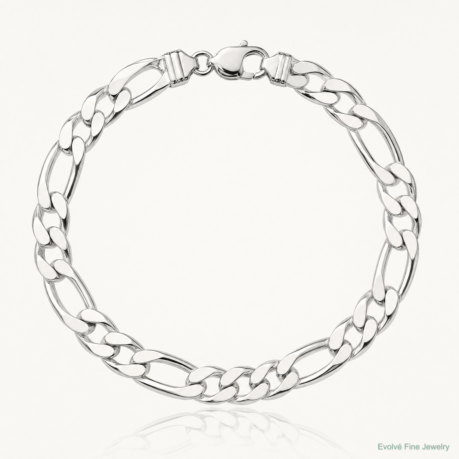 Sterling Silver 10.75mm Figaro Chain - Lifestyle View