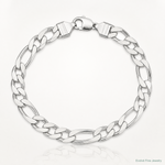 Sterling Silver 13.5mm Figaro Chain - Lifestyle View