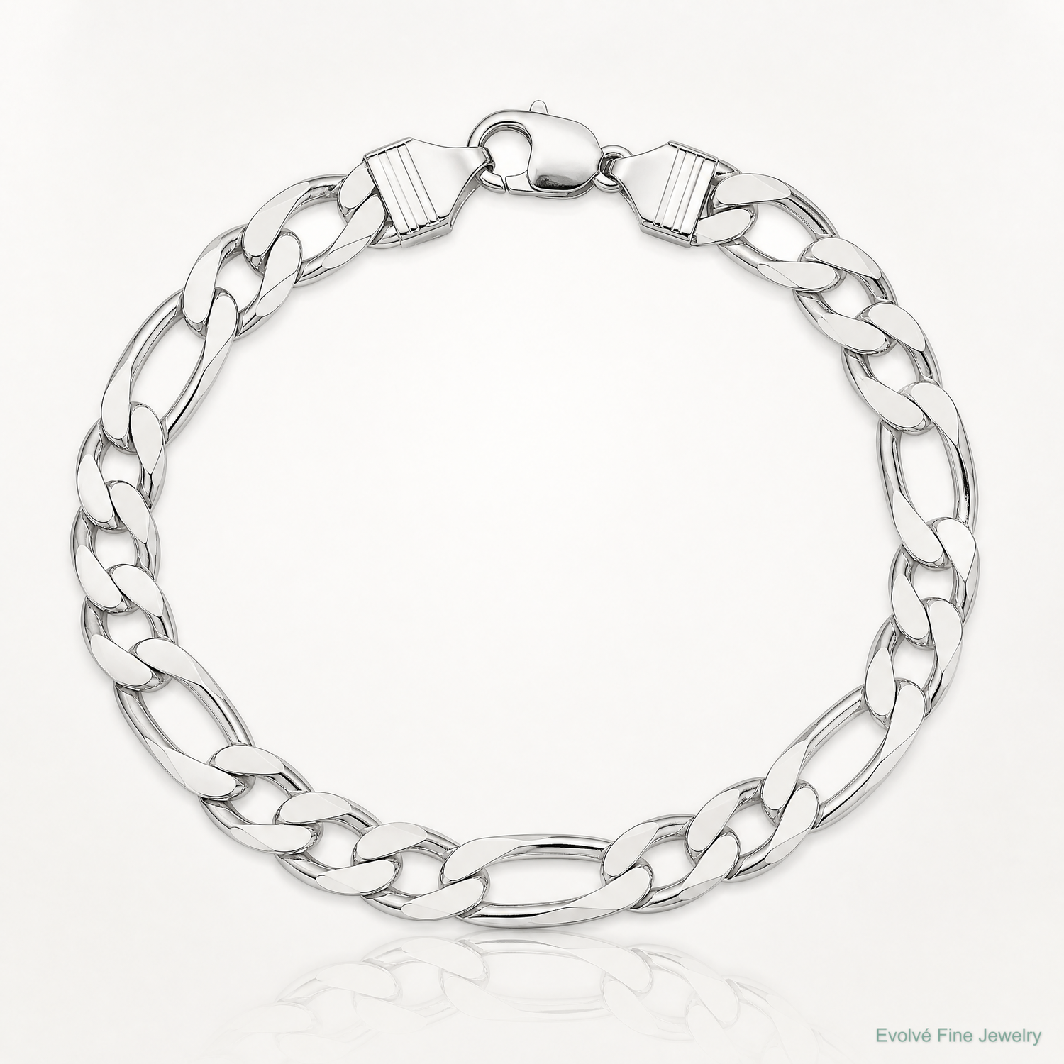 Sterling Silver 13.5mm Figaro Chain - Lifestyle View