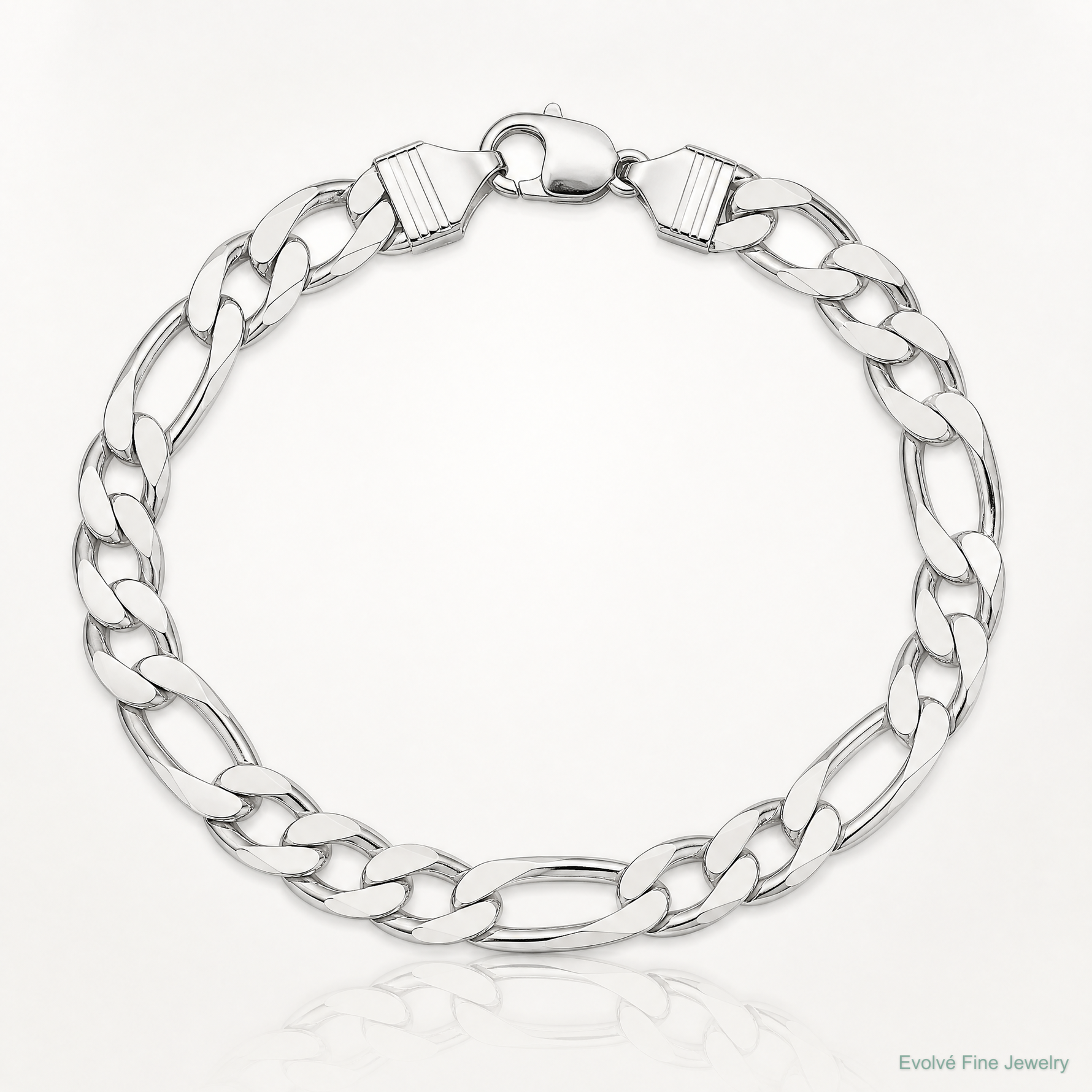 Sterling Silver 13.5mm Figaro Chain - Lifestyle View