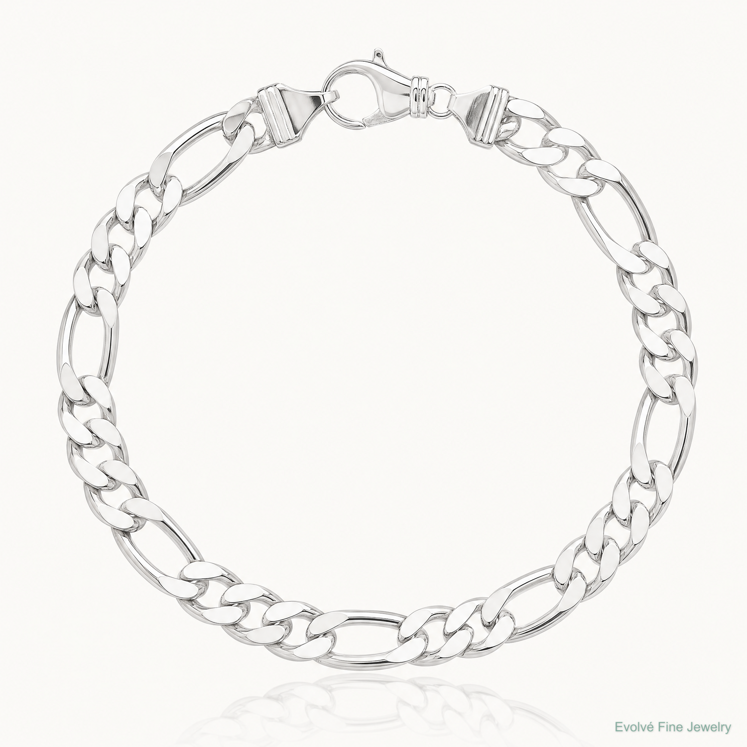 Sterling Silver 15mm Figaro Chain - Lifestyle View